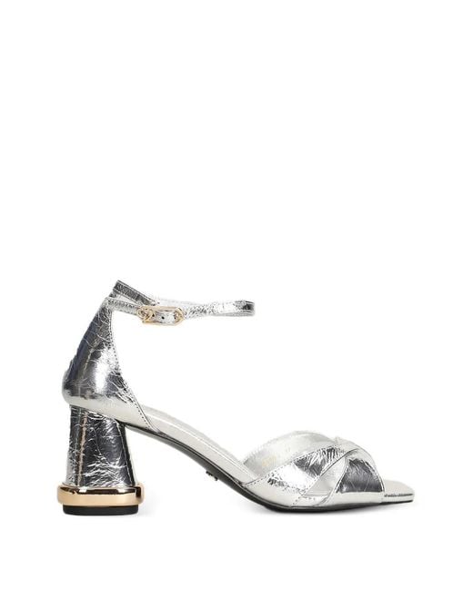 GOLD&ROUGE White Cake Crinkled-Effect Sandals