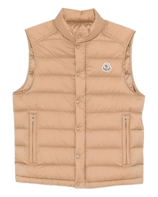 Moncler Natural Logo Patch Gilet for men