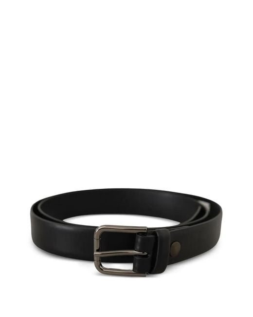 Dolce & Gabbana Black Buckle-Fastening Leather Belt for men
