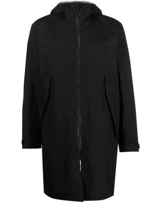 Veilance Zip-up Hooded Coat in Black for Men | Lyst