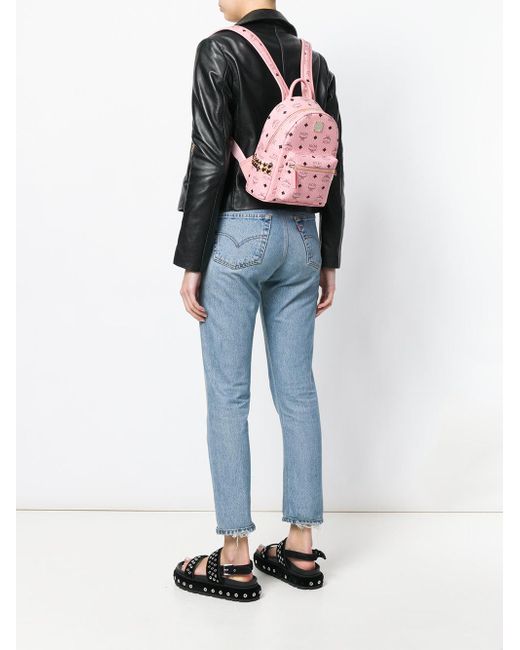 MCM Mini Stark Backpack in Pink Lyst Australia