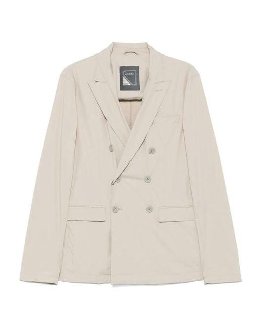 Herno White Double-Breasted Blazer for men