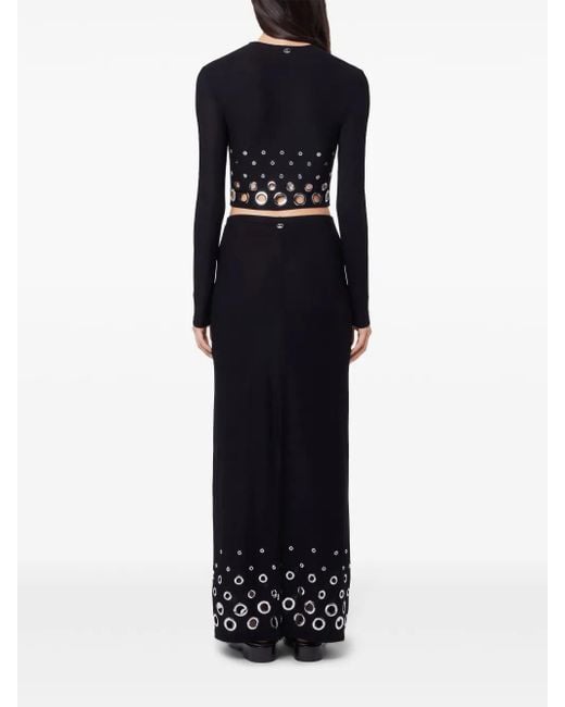 Rabanne Cropped Top Met Ringlets in het Black