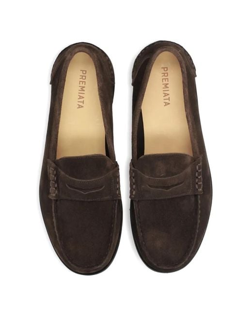 Premiata Brown Suede Loafers for men