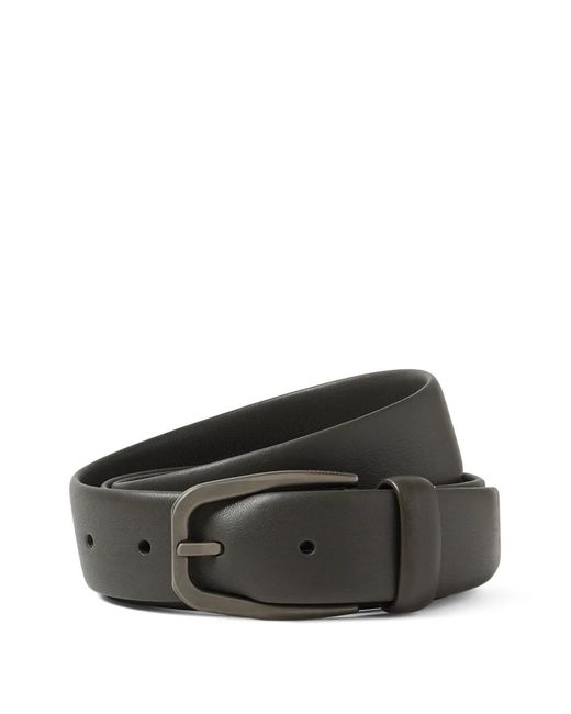 Zegna Black Dark Leather Belt for men