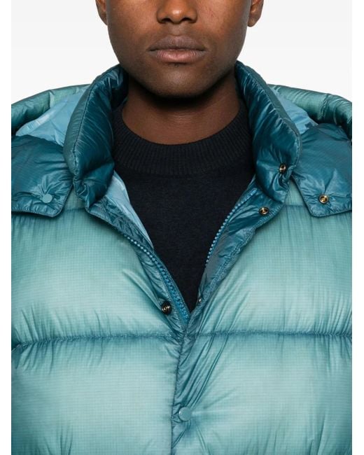 メンズ C P Company Hooded Padded Jacket Blue