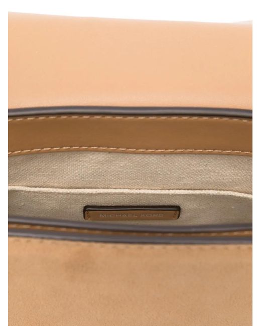 MICHAEL Michael Kors White Sac Bandoulière En Daim Josie À Logo