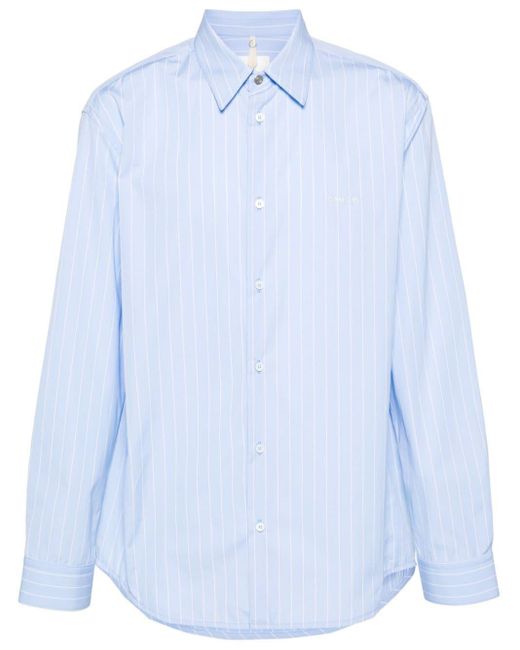 Chemise en coton à logo brodé OAMC pour homme en coloris Blue