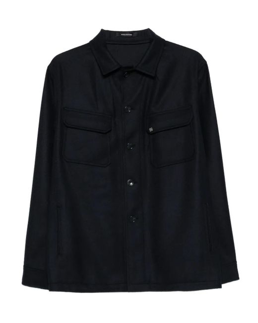 Tagliatore Shirtjack Met Klepzak En Knopen in het Black voor heren