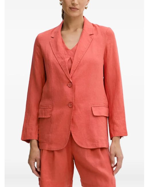 Benetton Red Pocket Button Blazer