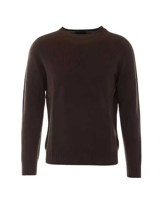 Dondup Black Ribbed-Trim Sweater for men