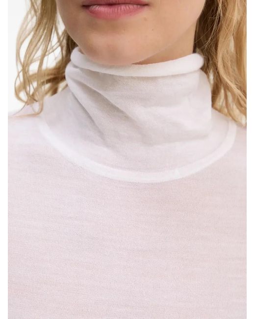 A.L.C. White Turtleneck Long-Sleeve T-Shirt