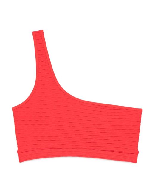 Duskii Red One-Shoulder Bikini Top