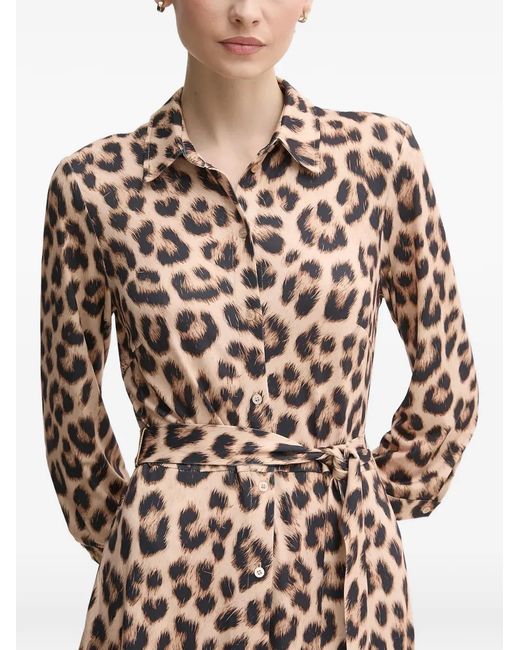 Ouí White Leopard Print Tie Dress
