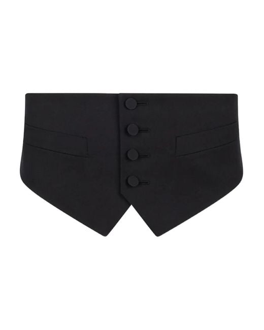 DSquared² Black Buttoned Tux Vest for men