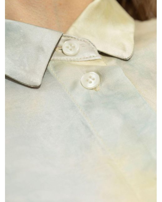 Samsøe & Samsøe White Ombré-effect Long-sleeve Shirt