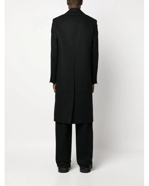 1017 ALYX 9SM Black Buckled Wool-Blend Coat for men