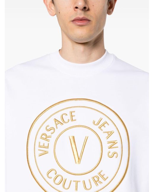 メンズ Versace ロゴ スウェットシャツ White