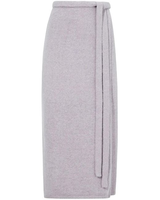 Proenza Schouler Gray Zadie Knit Wrap Skirt