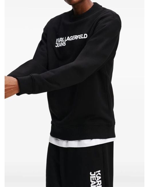 Karl Lagerfeld Black Logo Sweatshirt for men