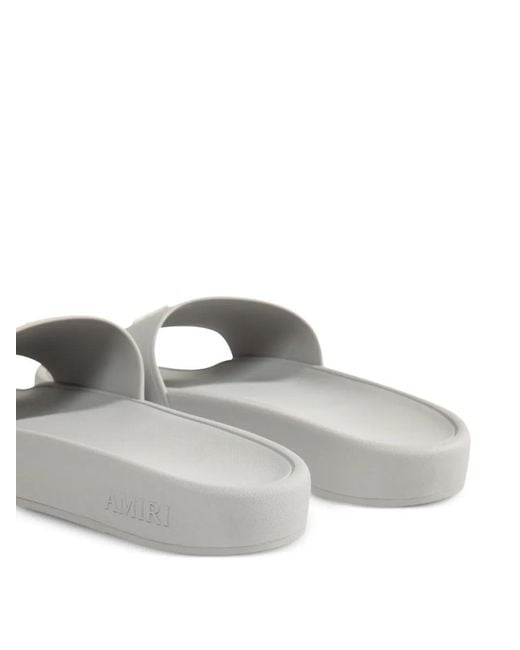 Amiri White Claquettes À Motif Monogrammé for men