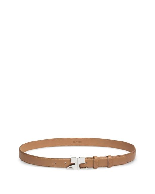 Courreges White Ac Logo-Plaque Belt