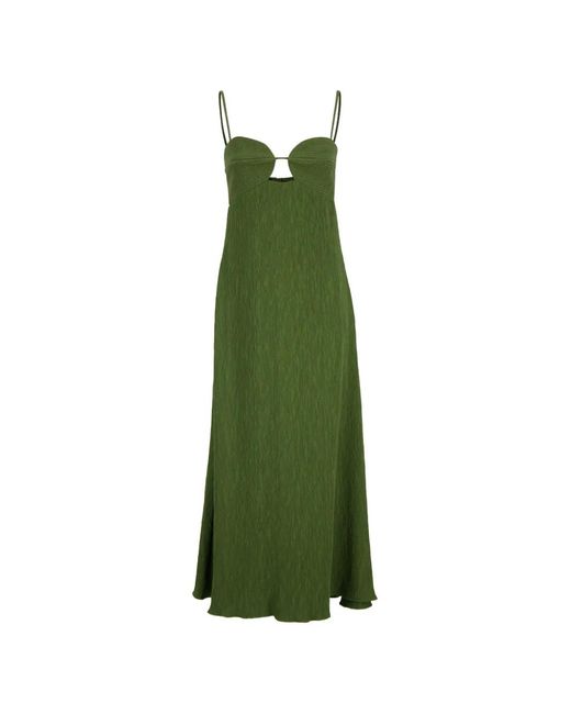 Johanna Ortiz Green Dream Spinner Cutout Maxi Dress