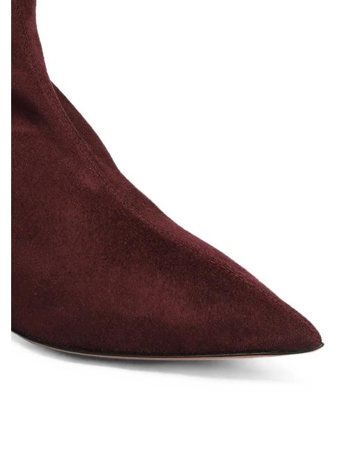 Castagna Purple Selene Pointed-Toe Ankle Boots