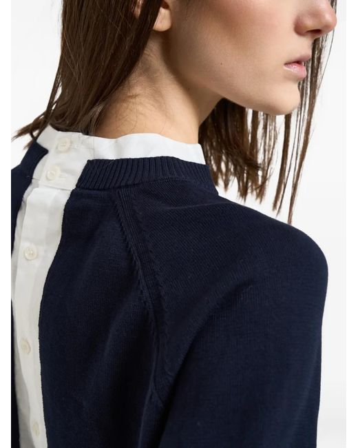 Semicouture Blue Layered Sweater