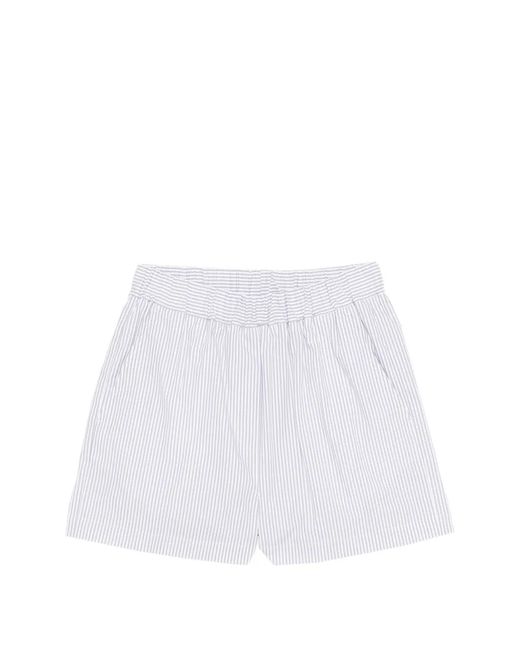 Manuel Ritz White Striped Shorts
