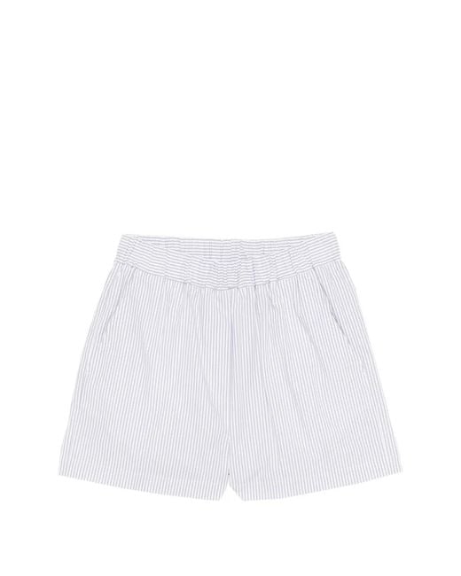 Manuel Ritz White Striped Shorts