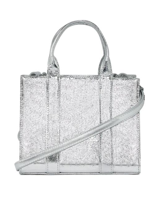 Karl Lagerfeld White Mini Shiny Tote Bag
