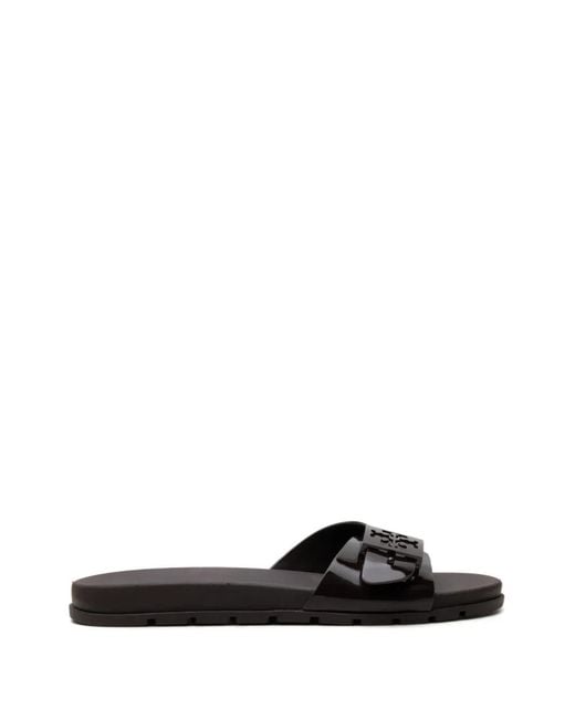 Tory Burch Black Mellow Slides