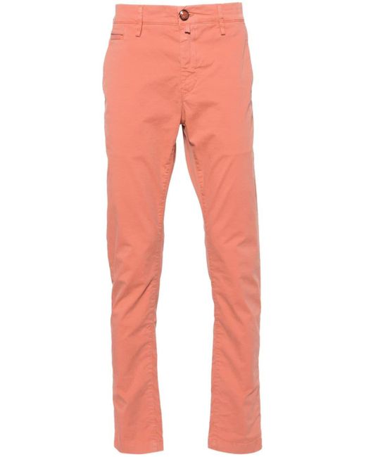 Jacob Cohen Red Bobby Low-rise Chino Trousers for men