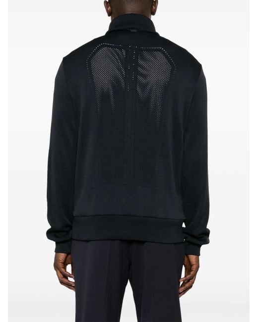 Herno Blue Funnel-Neck Padded Jacket for men