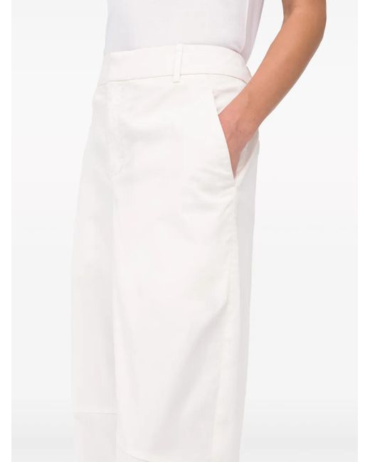 Another Tomorrow White Tapered-Leg Organic-Cotton Trousers