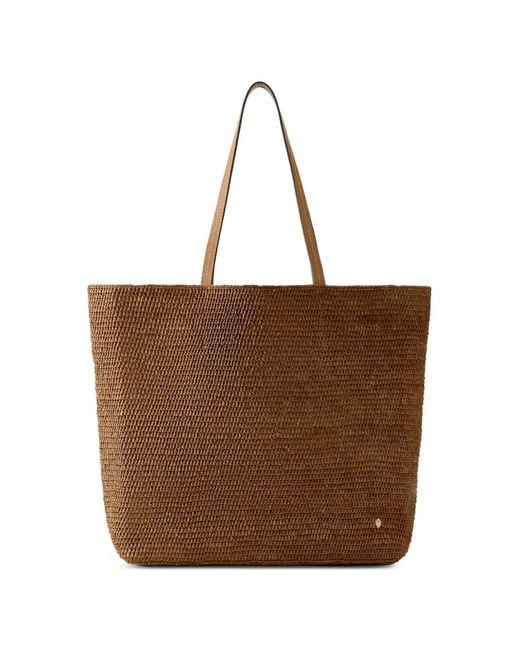 Helen Kaminski Brown Woven Raffia Tote Bag