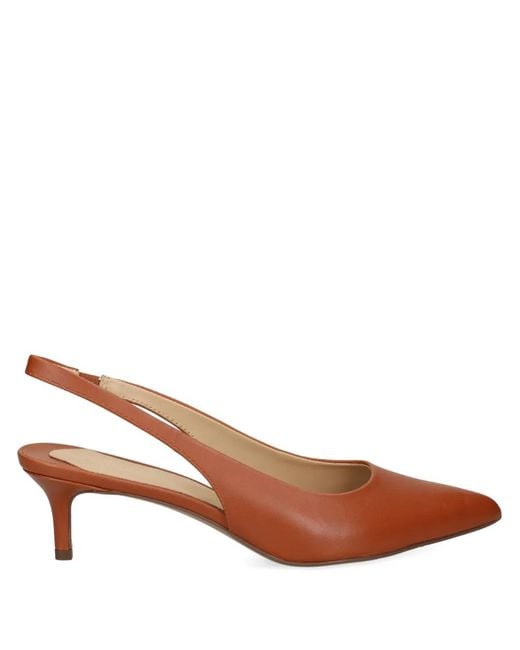 Ralph Lauren Brown Pointed Slingback Pumps