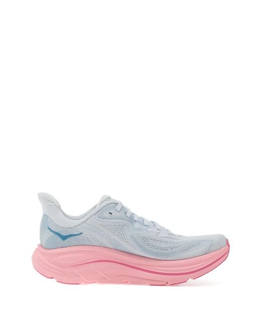 Hoka One One Pink Clifton 10 Sneakers With Logo Detail
