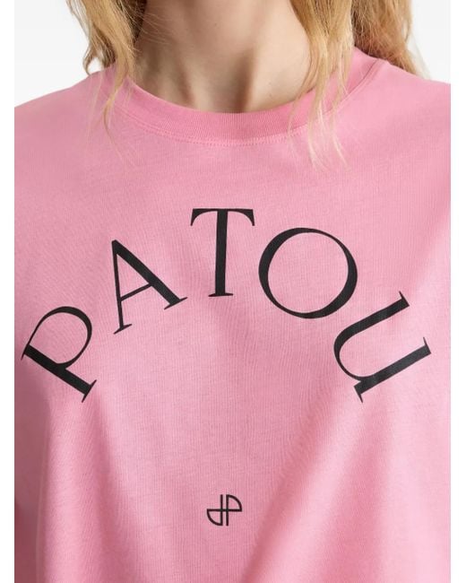 Patou Pink T-Shirt Mit Logo-Print