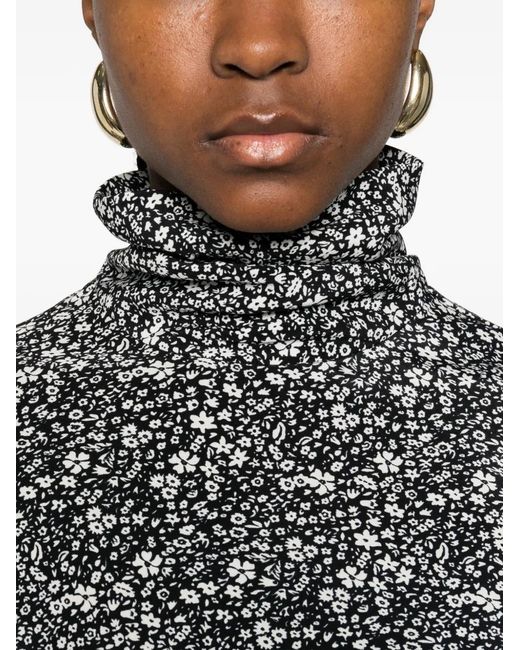 Totême Gray Floral Twist Dress