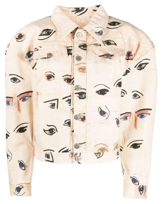 Vivienne Westwood Eyeprint Denim Jacket in Natural Lyst