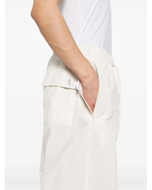 FIVE CM White Drawstring Wide-Leg Trousers for men