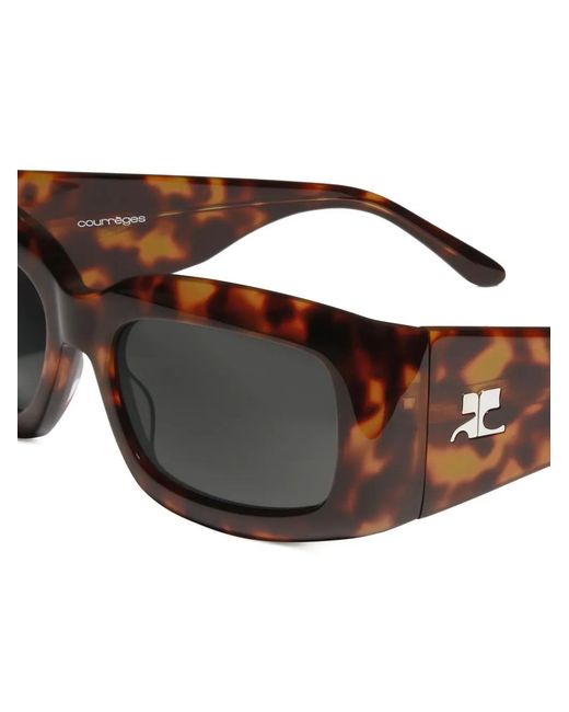 Courreges Black 69 Tortoiseshell-Effect Sunglasses