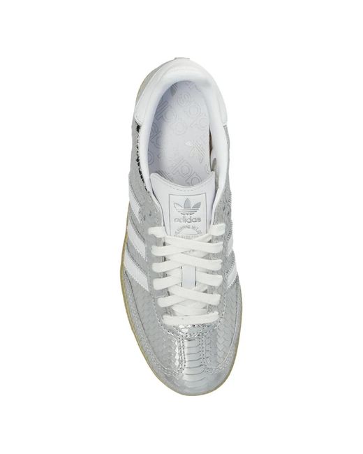 Adidas White Samba Og Snakeskin-Effect Leather Sneakers