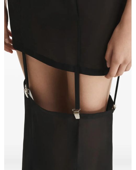 Vestiaire d'un Oiseau Libre Black Suspender Maxi Dress