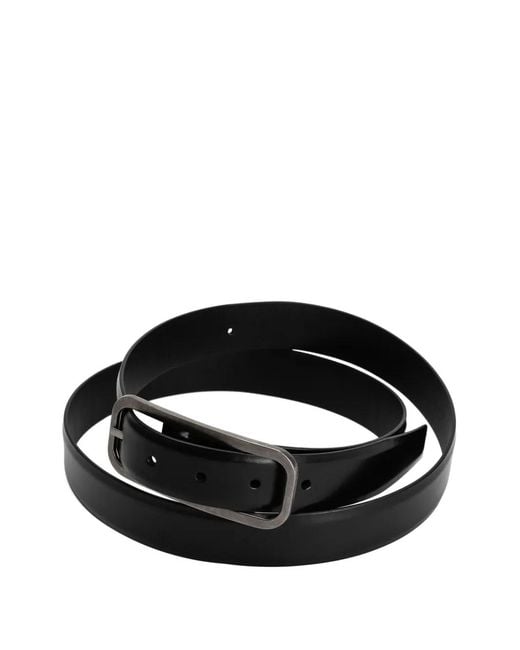 Dolce & Gabbana White Rectangular-Buckle Leather Belt for men