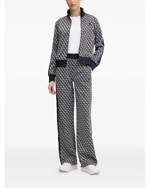 Guess Gray Patterned Zip-Up Sweatshirt