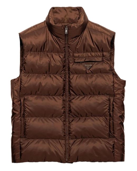 Prada Gewatteerde Bodywarmer in het Brown voor heren