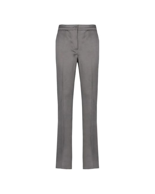 Emme Gray Emmareo Satin-Finish Tailored Trousers